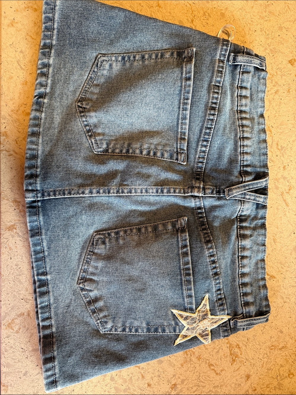 Embreigh Edit Girls' Blue Denim Mini Skirt - Picture 3 of 5